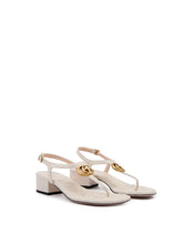 Gucci Mystic White Nappa Charlotte Leather Sandals